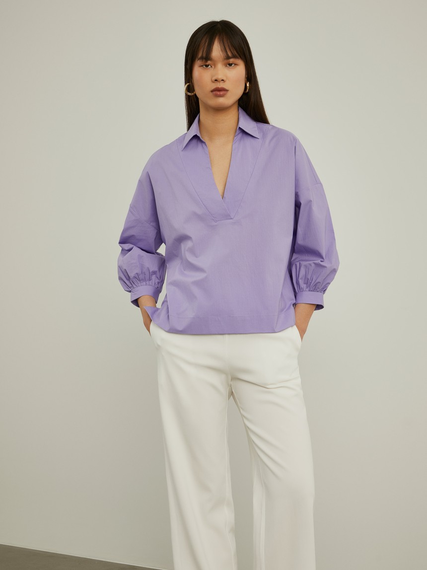 Camisa mangas abalonadas
