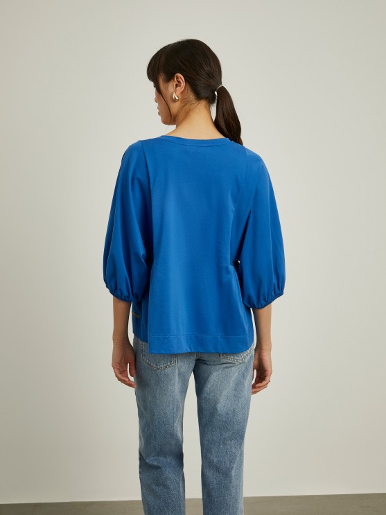 Flared sleeve sweater