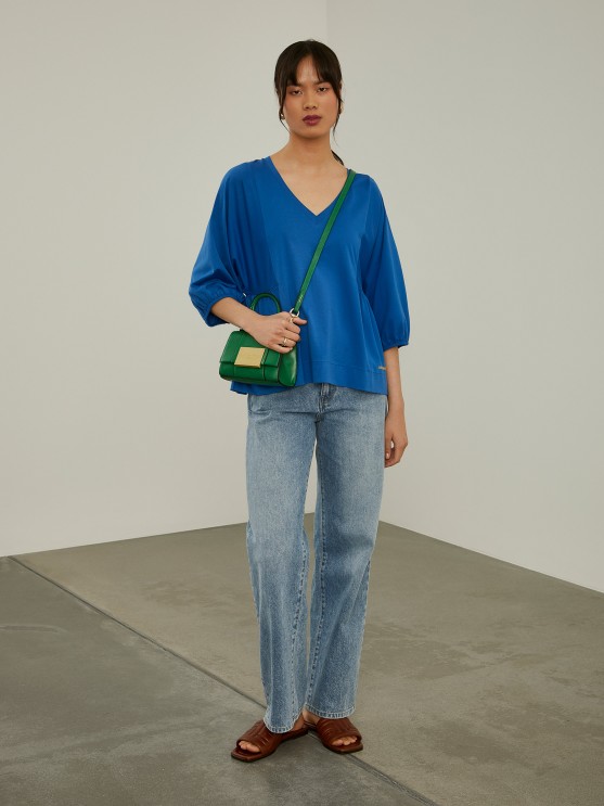 Flared sleeve sweater