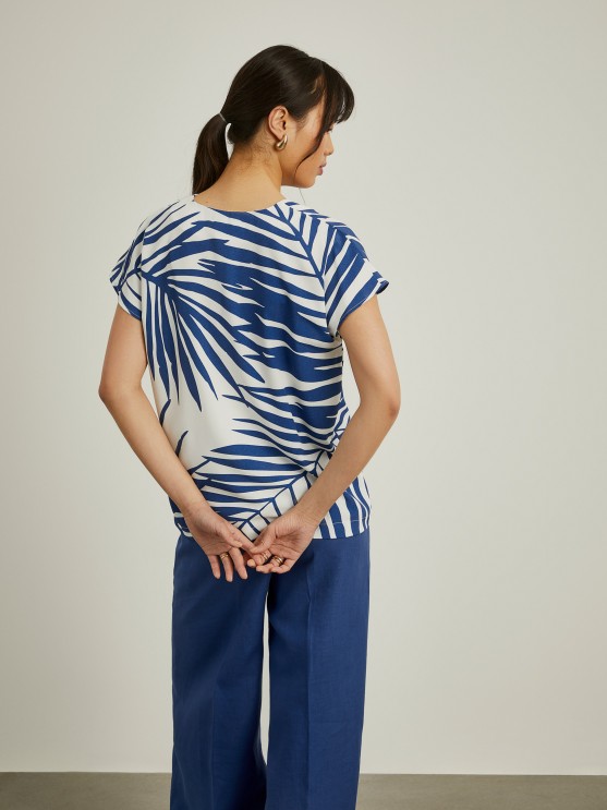 Palm trees pattern blouse
