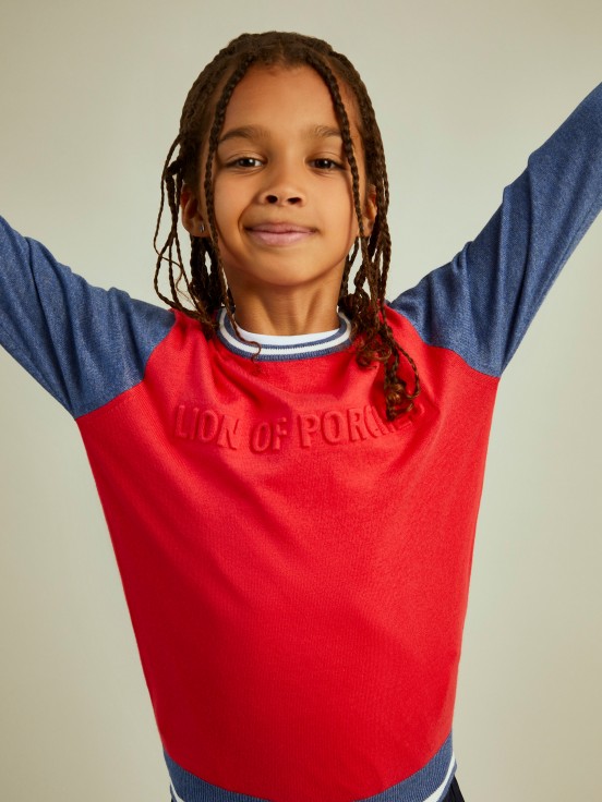 Tri-colored sweatshirt