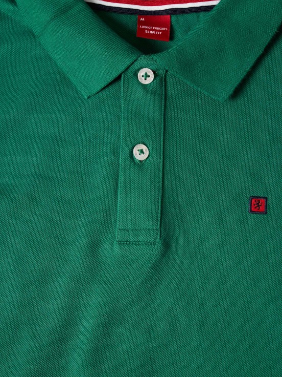 Slim fit piqu polo