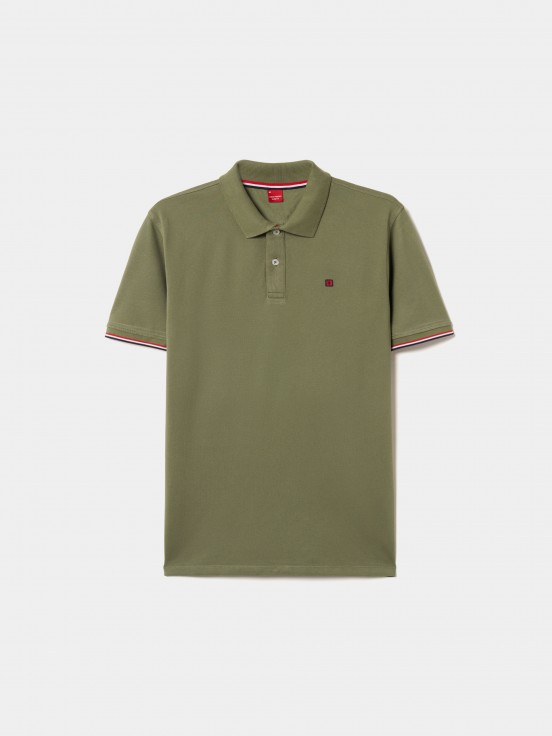 Slim fit piqu polo