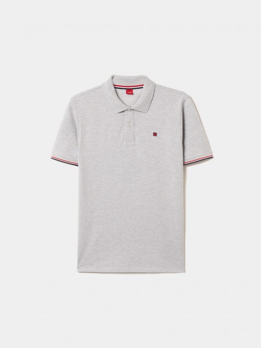 Slim fit piqu polo