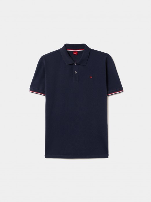 Slim fit piqu polo