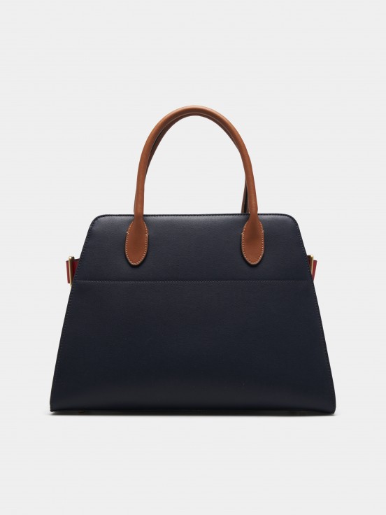 Suede and leather handbag