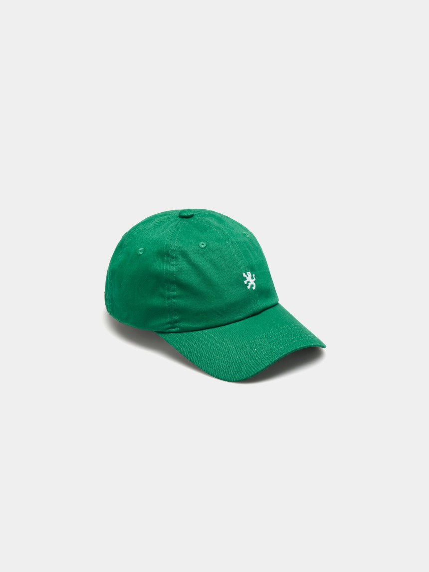 Cotton cap with curved peak