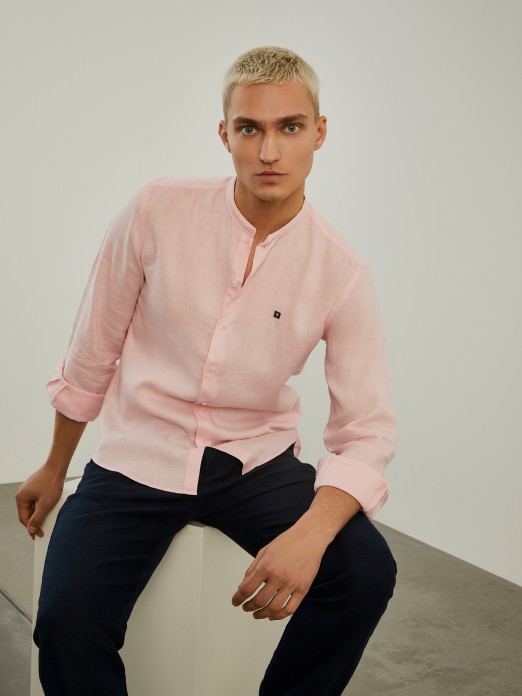 Slim fit linen shirt