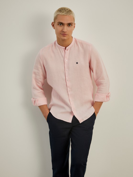 Camisa de lino slim fit