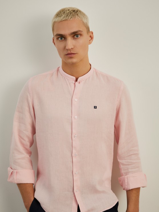 Camisa de lino slim fit