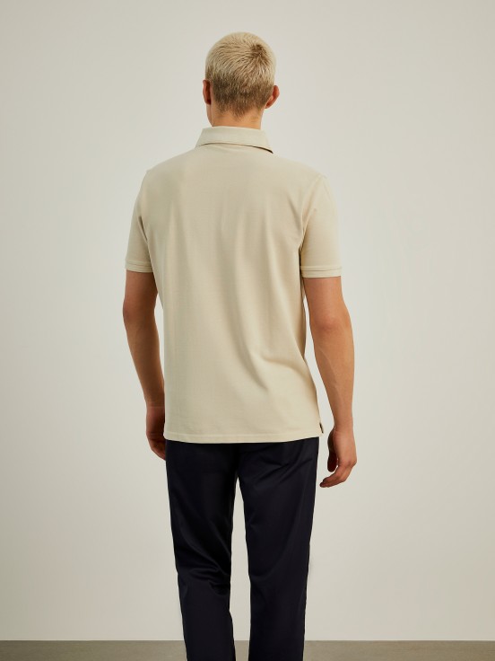 Slim fit piqu polo