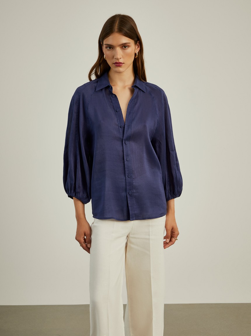Linen and silk shirt