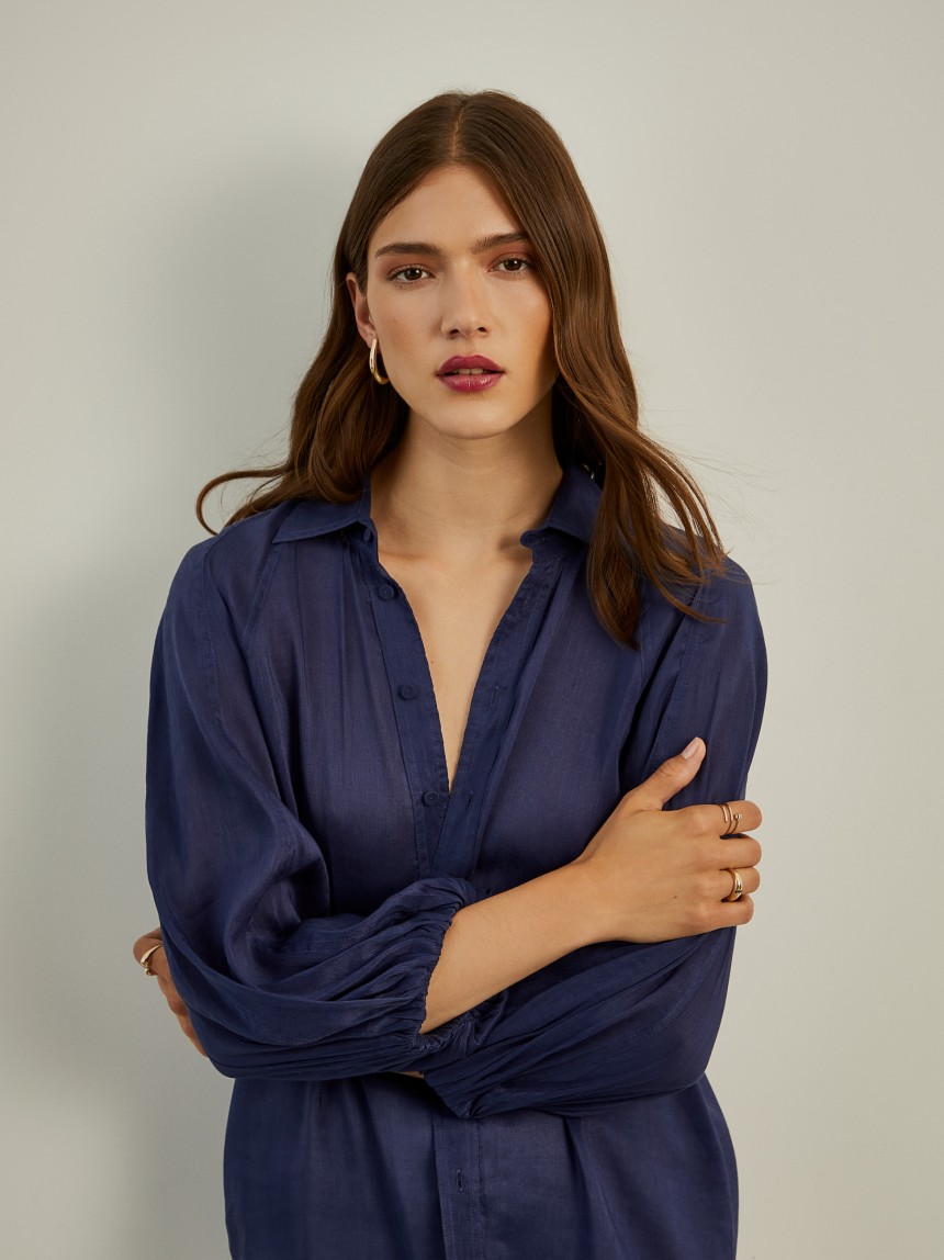 Linen and silk shirt