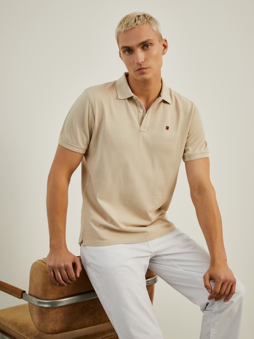 Cotton piqu polo