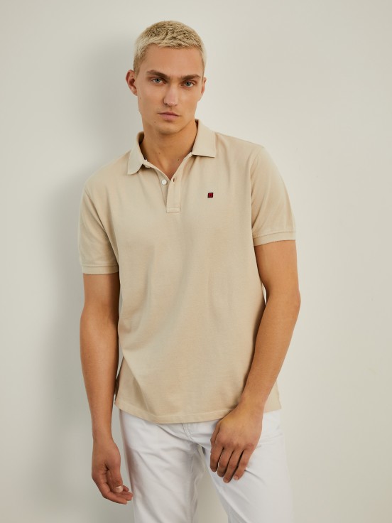 Cotton piqu polo