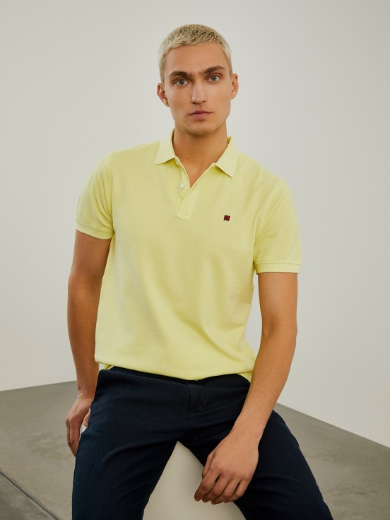 Cotton piqu polo