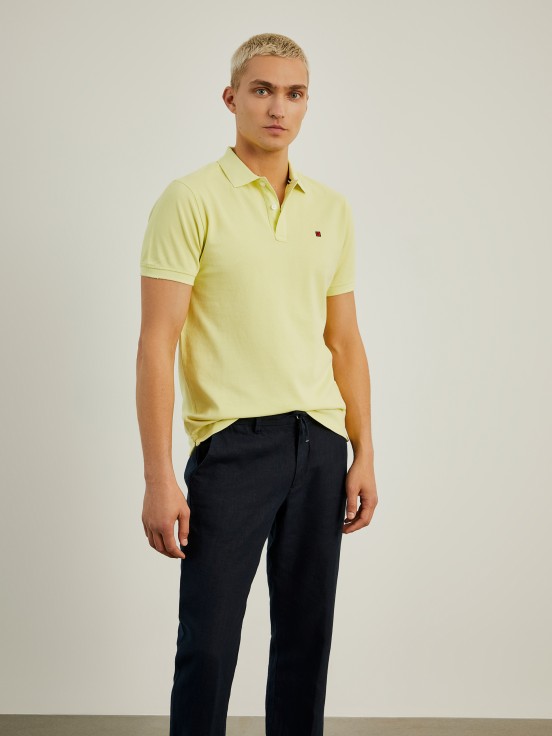 Cotton piqu polo