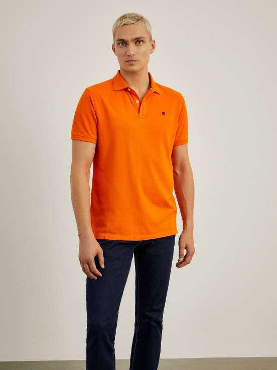 Cotton piqu polo