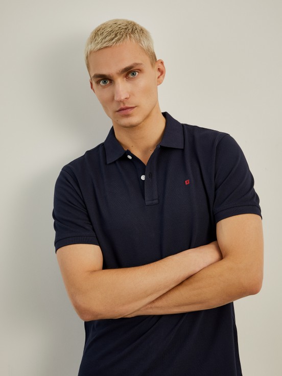 Cotton piqu polo