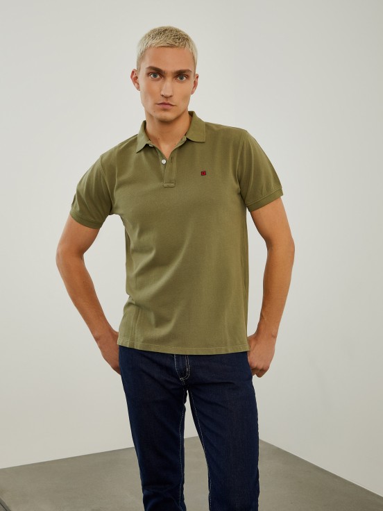 Cotton piqu polo