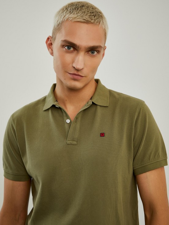 Cotton piqu polo