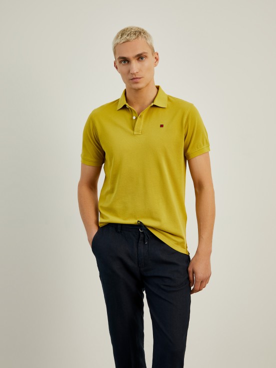 Cotton piqu polo