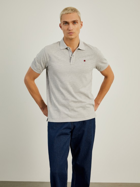 Cotton piqu polo