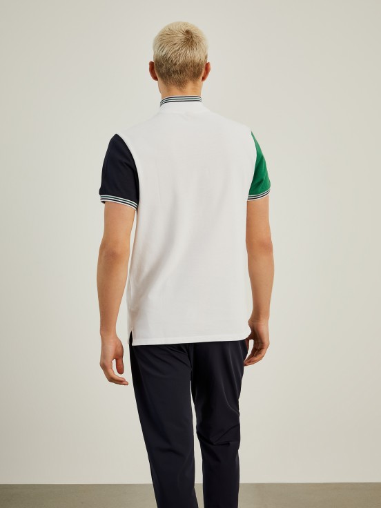 Piqu polo with zip