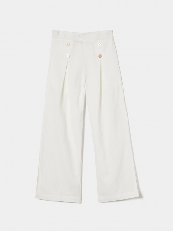 Cotton and linen pants