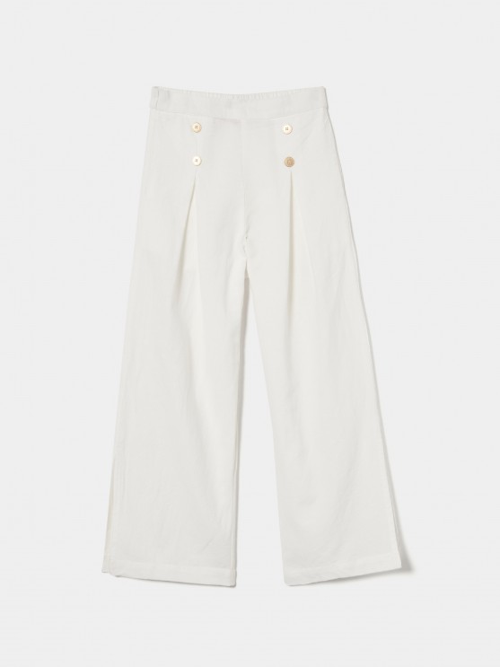 Cotton and linen pants