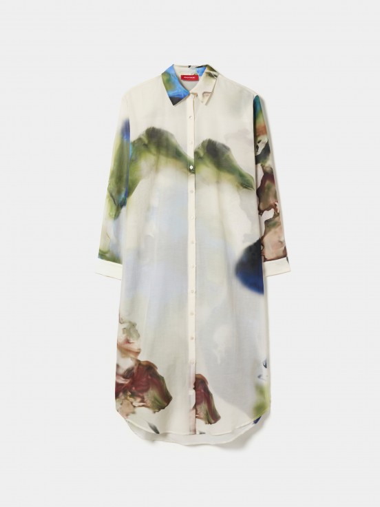 Camisa comprida estampada