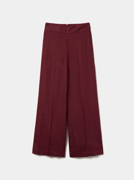 Linen wide leg pants