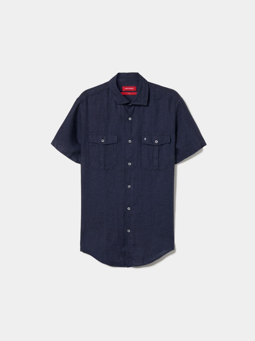 Short sleeve linen shirt