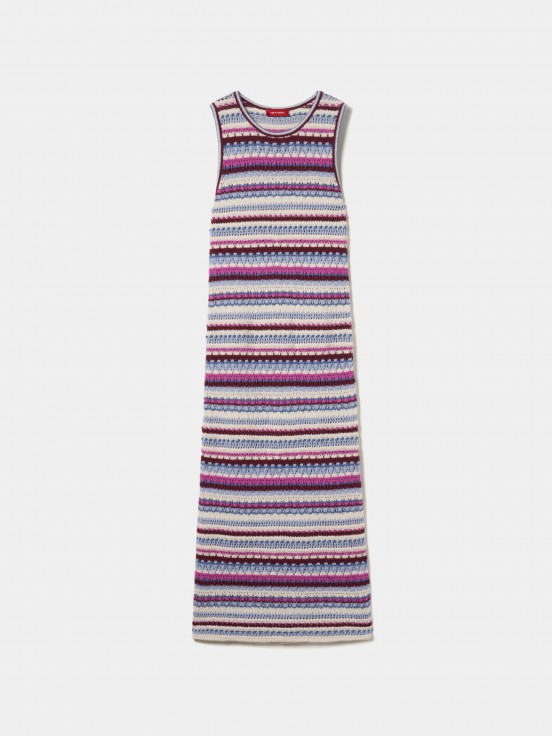 Vestido malha s riscas