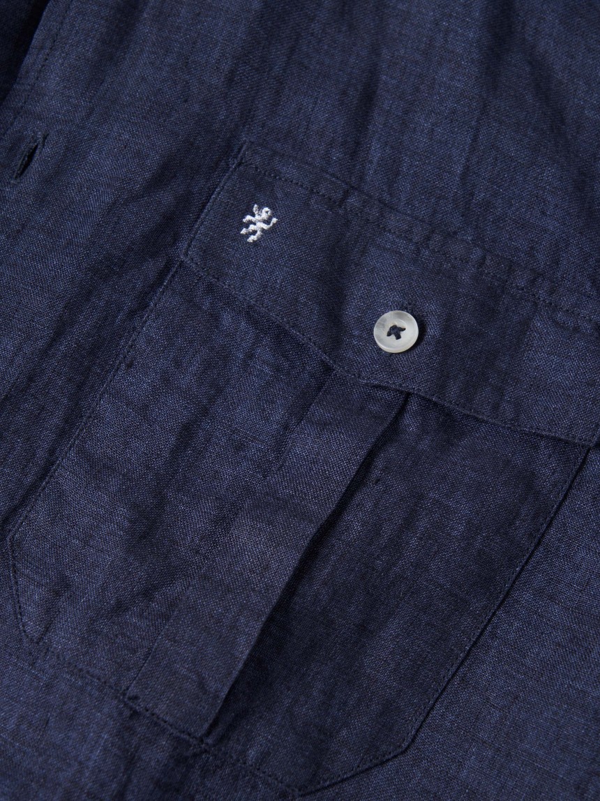 Short sleeve linen shirt