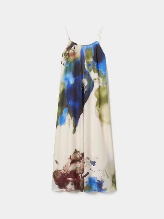 Vestido comprido estampado