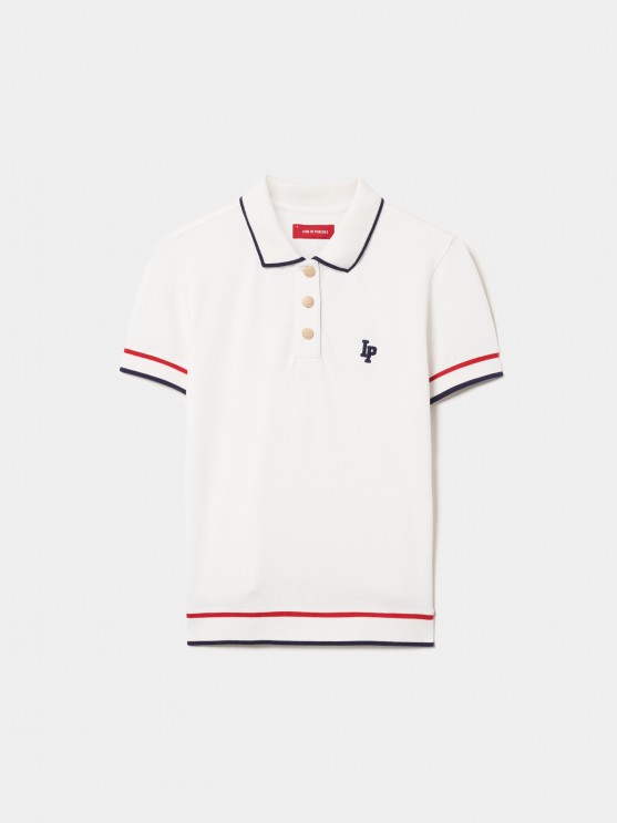 Polo with stripes