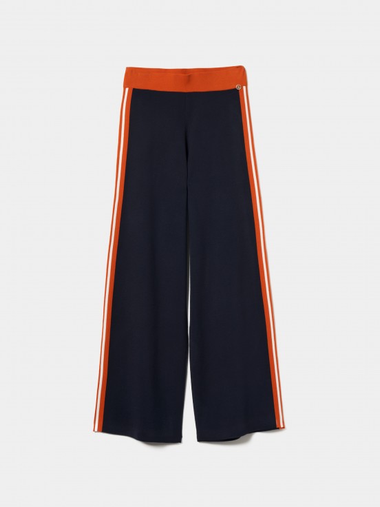 Wide leg knit pants
