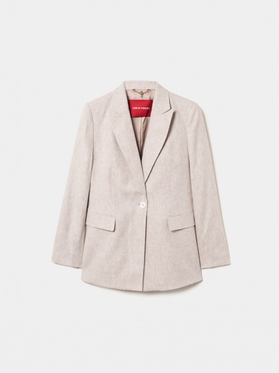 Linen and cotton blazer