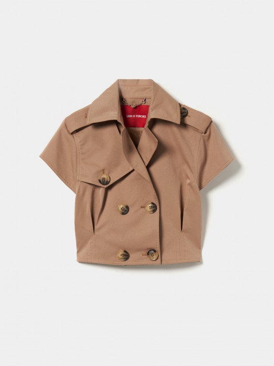 Cropped bomber jacket