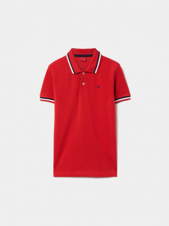 Polo de algodo com riscas