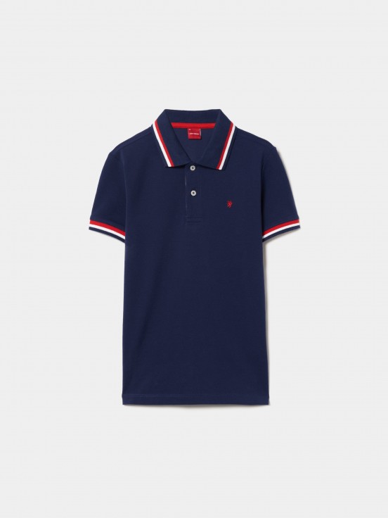 Polo de algodn a rayas