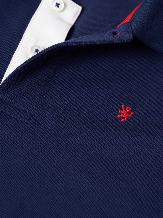 Polo de algodn a rayas