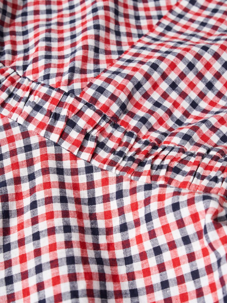 Vestido xadrez sem mangas