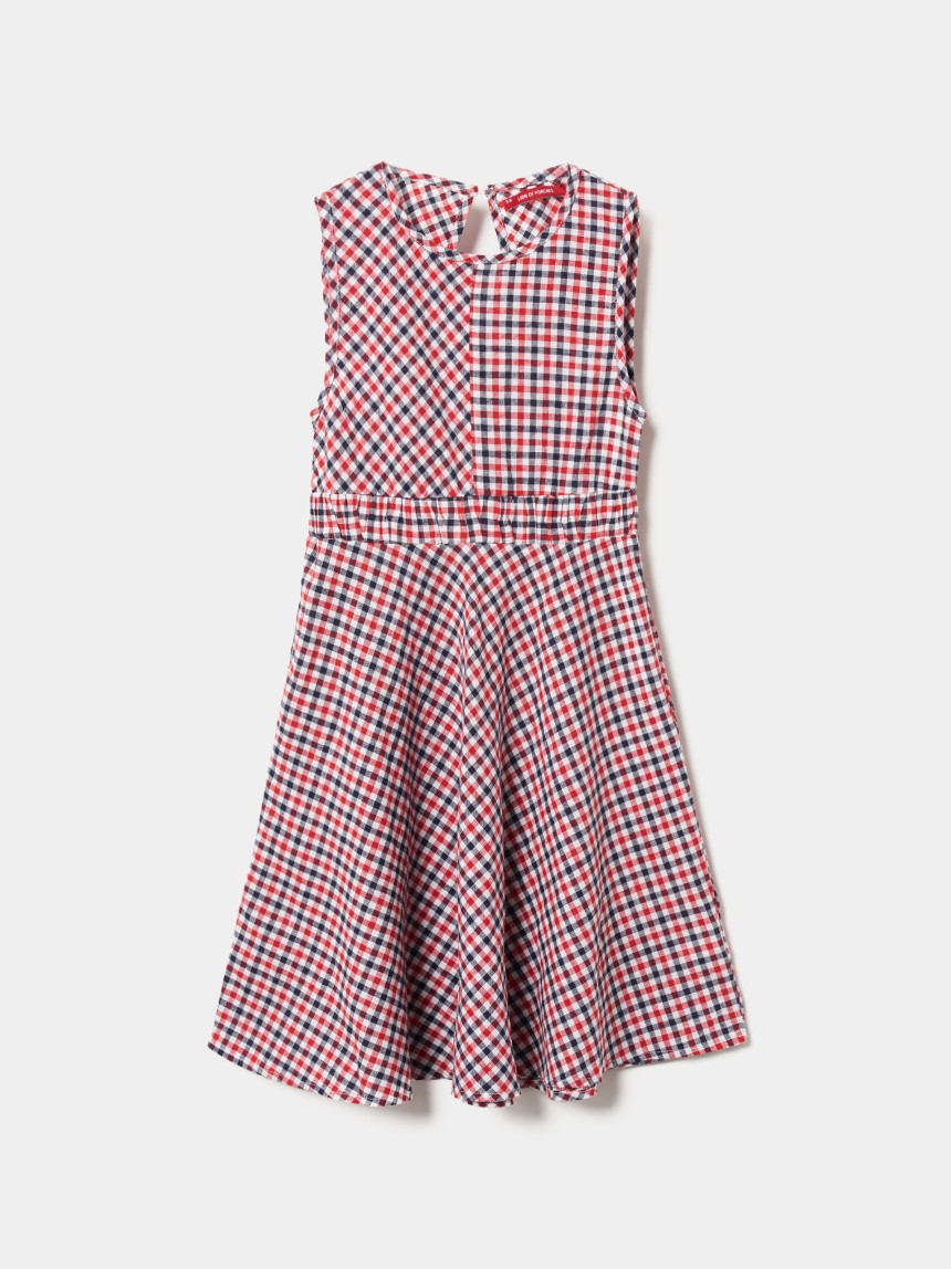 Vestido xadrez sem mangas