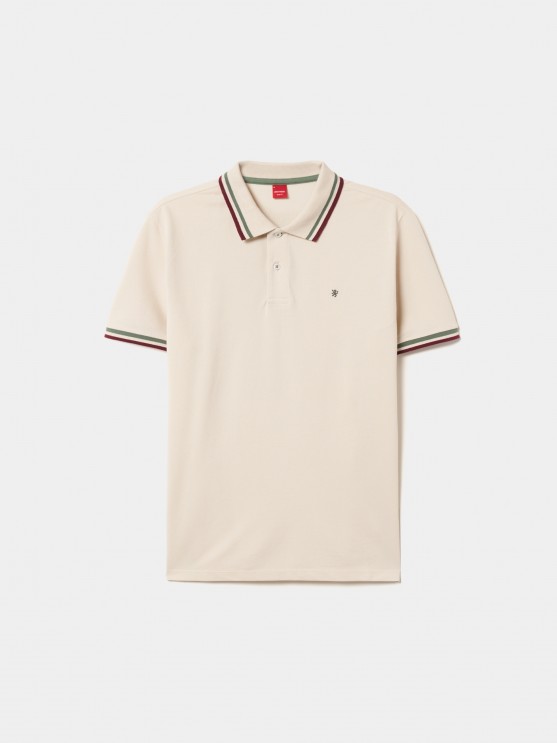 Slim fit pique polo shirt