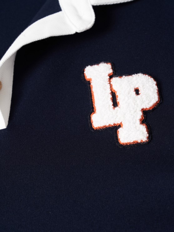 Tricolor knitted polo