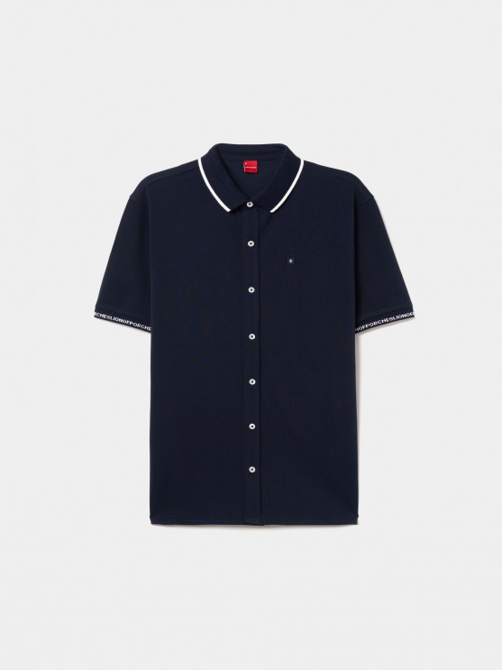 Polo camisa com riscas