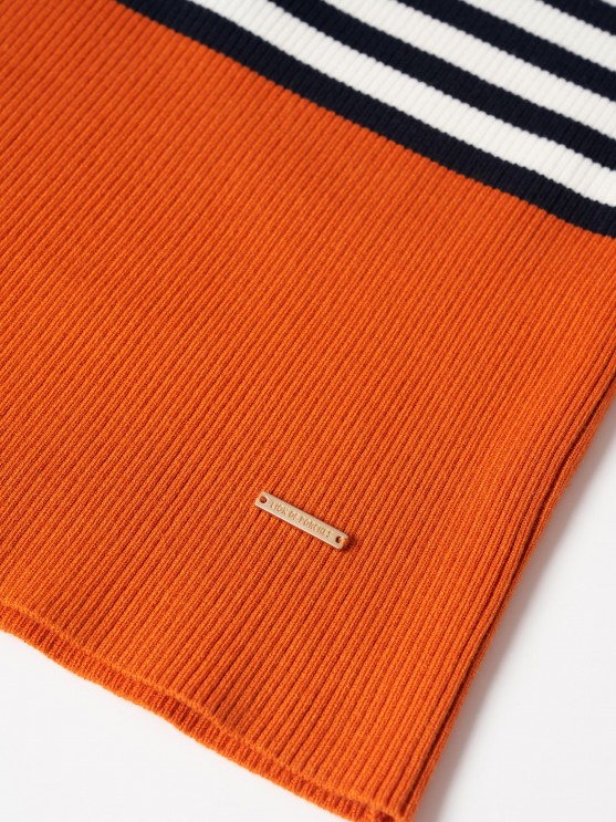 Ribbed striped sweater