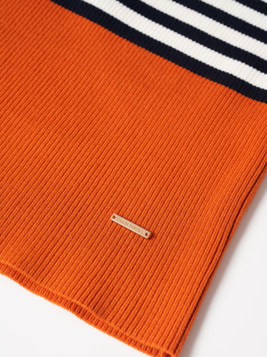 Ribbed striped sweater